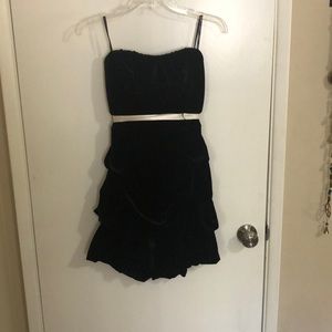 XOXO Black Velvet Formal/Homecoming Dress